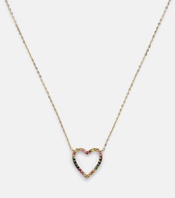 Collier Heart en or 14 ct et saphirs | Roxanne First