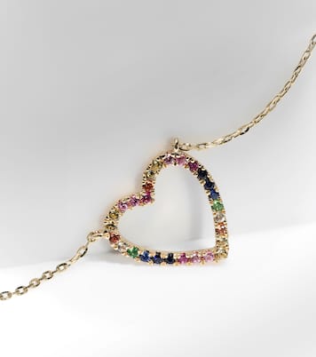 Collier Heart en or 14 ct et saphirs | Roxanne First