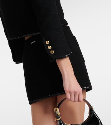 Cropped wool-blend tweed jacket | Miu Miu