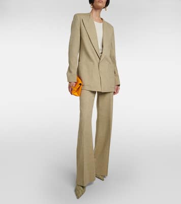Blazer monopetto in misto lana | Victoria Beckham