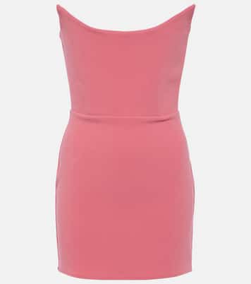 Strapless crepe minidress | Alex Perry