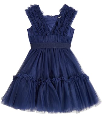 Abito in tulle con volant | Monnalisa