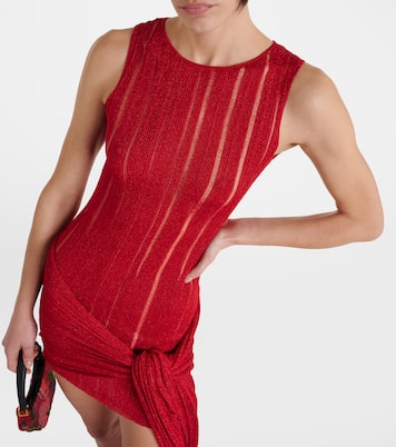Draped lamé minidress | Aya Muse