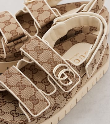 Plateausandalen New Marmont GG mit Leder | Gucci