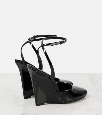 Sandali Scandale in vernice con zeppa | Saint Laurent