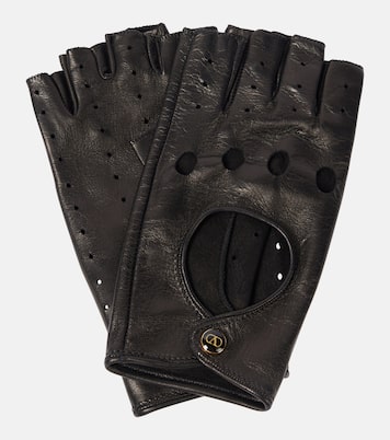 Leather fingerless gloves | Valentino Garavani