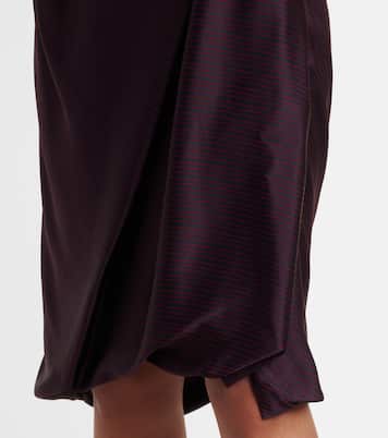 Falda midi drapeada Drunken a rayas | Vivienne Westwood