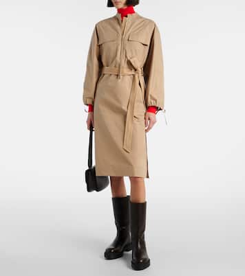 Abito midi in popeline di misto cotone | Moncler