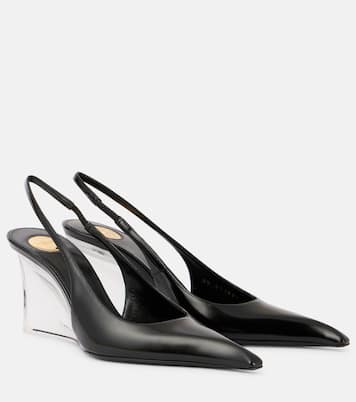 Escarpins compensés Miller 80 en cuir | Saint Laurent