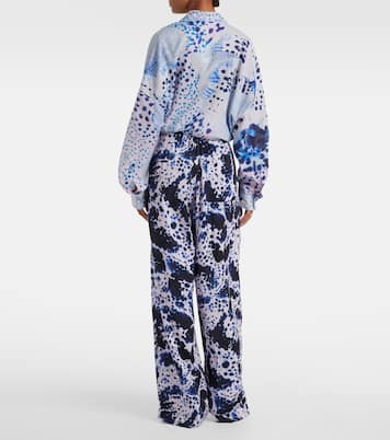 Pantalon ample à taille haute imprimé | Dries Van Noten