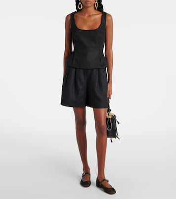 Rosalie peplum linen top | Posse