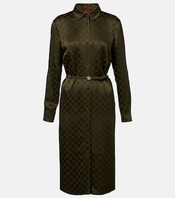 Hemdblusenkleid GG aus Satin | Gucci
