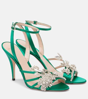 Ladycrush 100 crystal-embellished sandals | Valentino Garavani