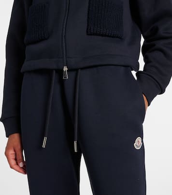 Cotton-blend jersey zip-up hoodie | Moncler