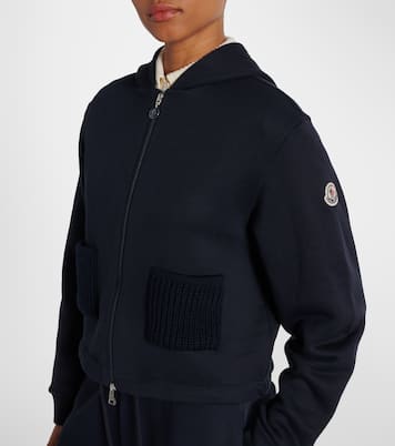 Cotton-blend jersey zip-up hoodie | Moncler