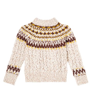 Jacquard wool and silk-blend sweater | Moncler Grenoble Enfant