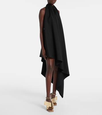 Asymmetric draped wool cocktail dress | Givenchy