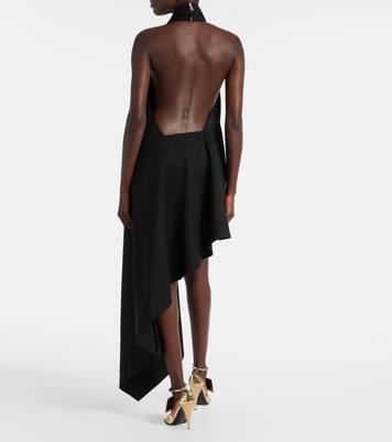 Asymmetric draped wool cocktail dress | Givenchy