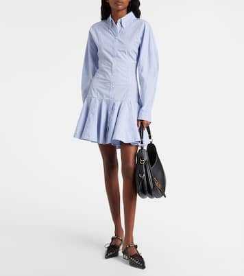 Striped cotton shirt dress | Ganni