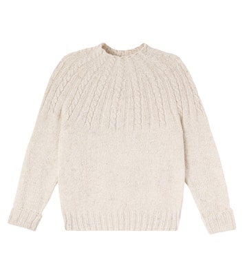 Cable-knit wool-blend sweater | Cozmo