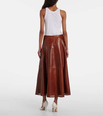 Aninda leather midi skirt | Ulla Johnson