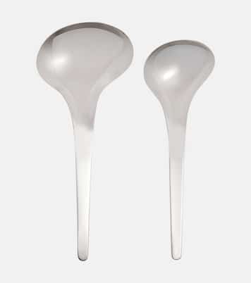Bloom set of 2 stainless steel spoons by Helle Damkjær | Georg Jensen