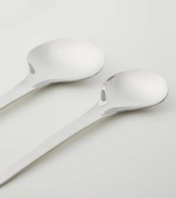 Bloom set of 2 stainless steel spoons by Helle Damkjær | Georg Jensen