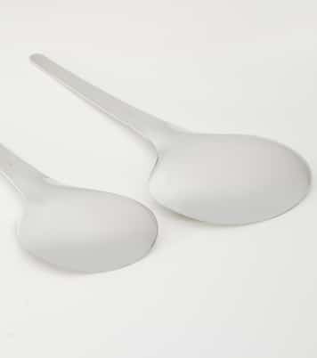 Bloom set of 2 stainless steel spoons by Helle Damkjær | Georg Jensen