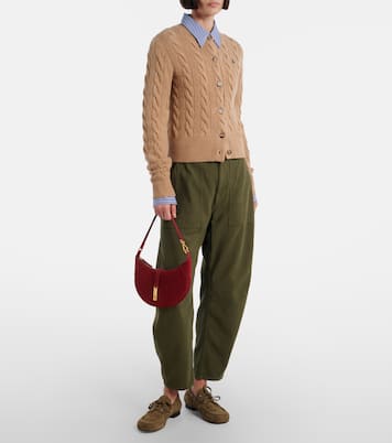 Borsa a spalla Polo ID Mini in suede | Polo Ralph Lauren