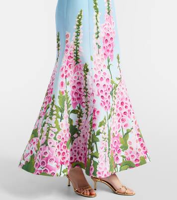 Floral printed bustier gown | Oscar de la Renta