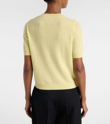 Floral-appliqué cashmere and wool sweater | Jardin des Orangers