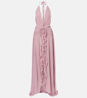 Ruffled georgette gown | Blumarine