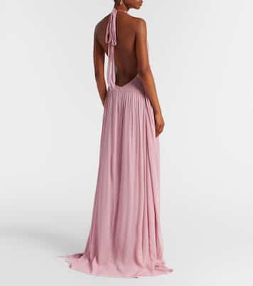 Ruffled georgette gown | Blumarine
