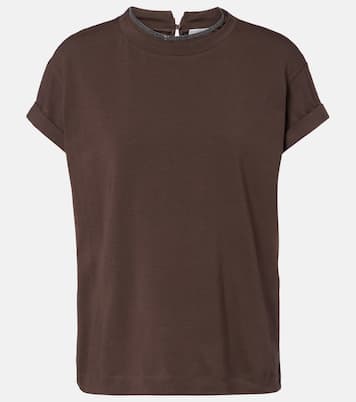Monili cotton-blend T-shirt | Brunello Cucinelli