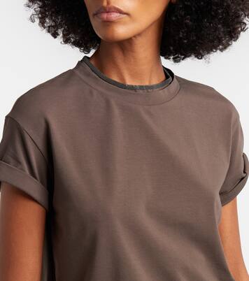 Monili cotton-blend T-shirt | Brunello Cucinelli