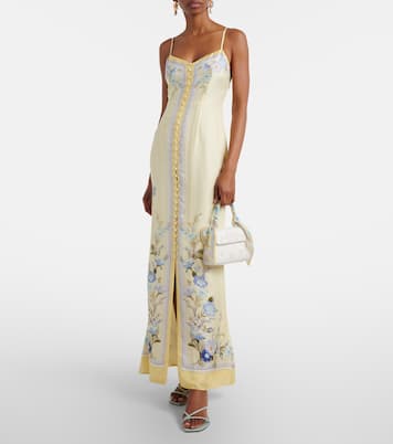 Bow embroidered top-handle bag | Self-Portrait