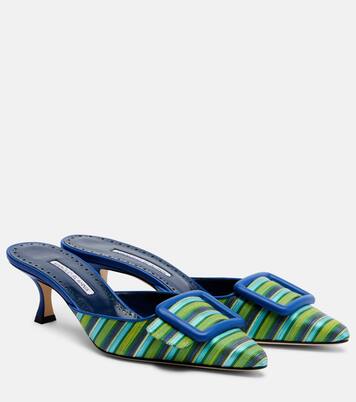 Maysalebi striped mules | Manolo Blahnik