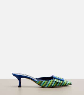 Maysalebi striped mules | Manolo Blahnik