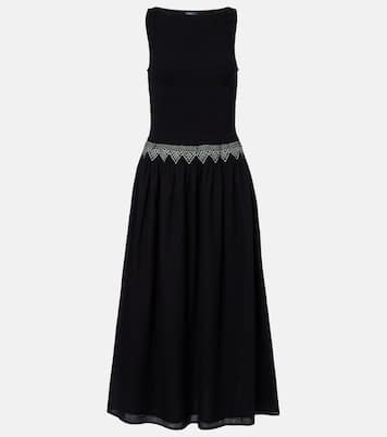 Embroidered cotton voile midi dress | Polo Ralph Lauren