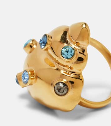 Seashell crystal-embellished ring | Oscar de la Renta