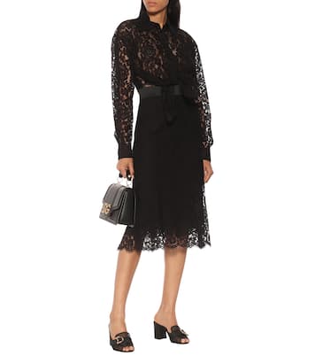 Verzierte Pantoletten aus Mesh | Dolce&Gabbana