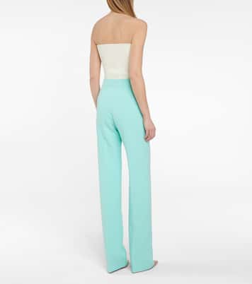 Goldie high-rise crêpe straight pants | Safiyaa