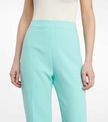 Goldie high-rise crêpe straight pants | Safiyaa