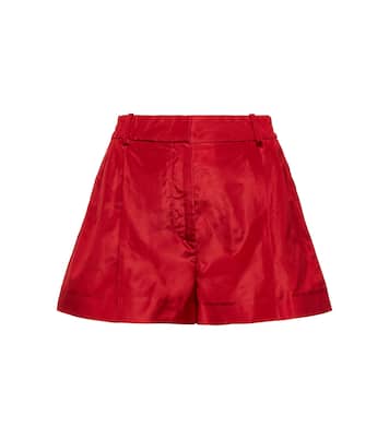 Shorts in seta a vita alta | Valentino