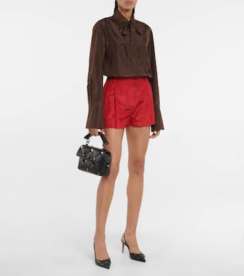 Shorts in seta a vita alta | Valentino