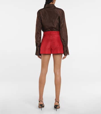 Shorts in seta a vita alta | Valentino