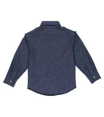 Logo denim shirt | Balmain Kids
