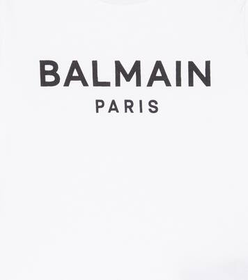 Felpa in cotone con logo | Balmain Kids