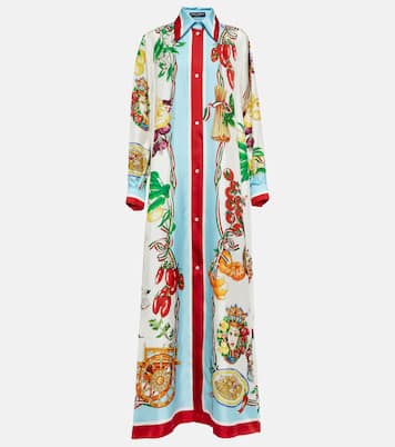 Bedrucktes Maxikleid aus Seiden-Twill | Dolce&Gabbana