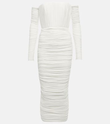 Sterling off-shoulder midi dress | Alex Perry